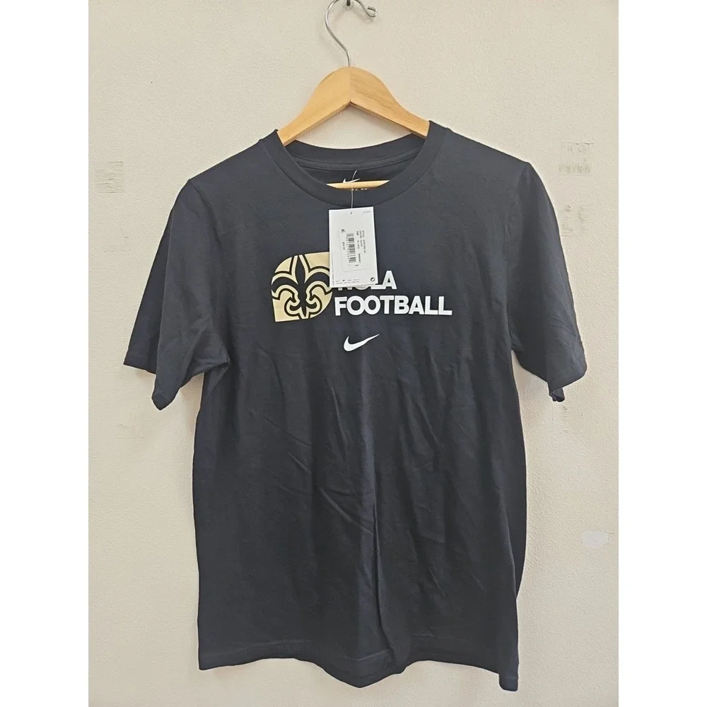 Nike New Orleans Saints Nola Football Youth Boys Shirt Black XL 18/20 NWT